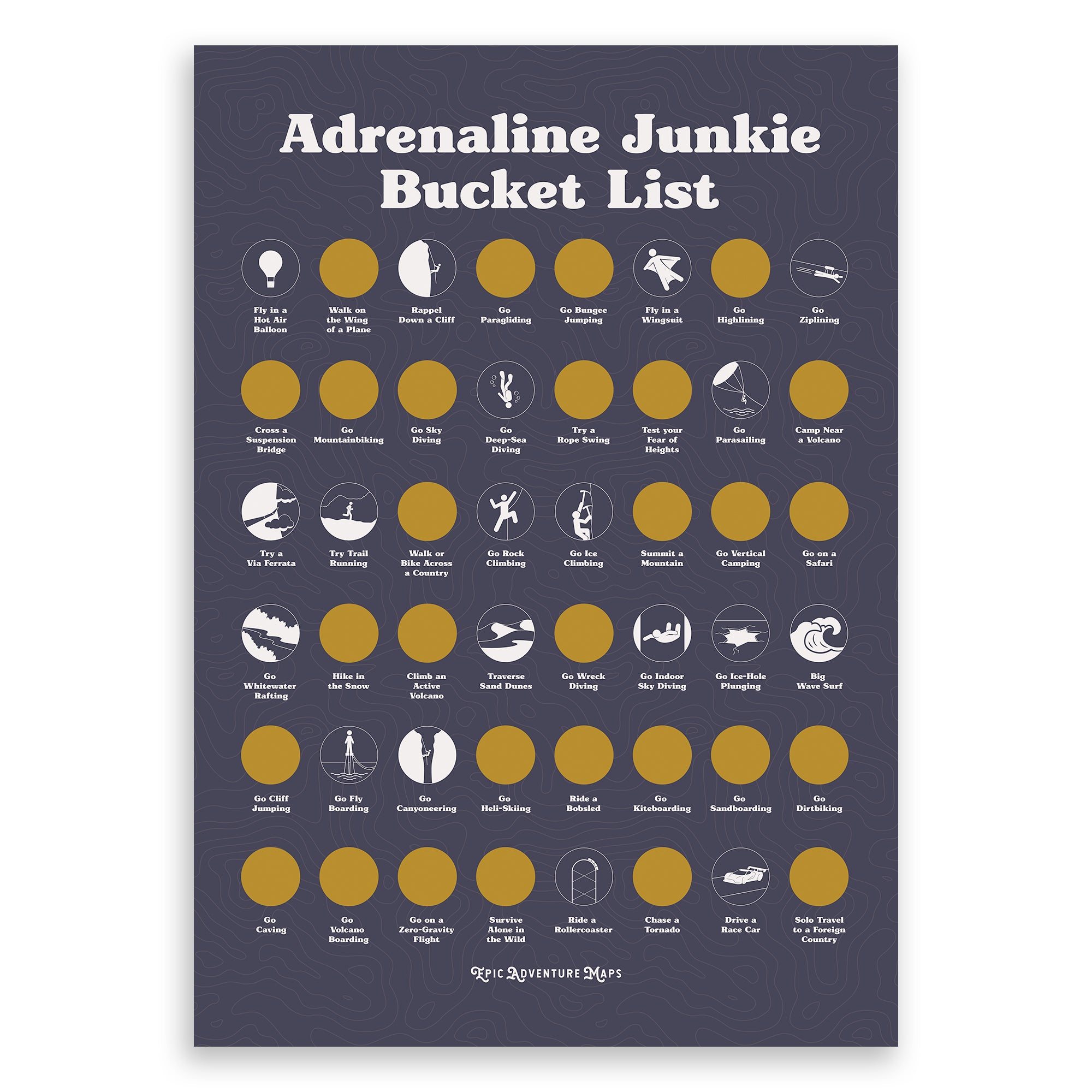 Adrenaline Junkie Bucket List Navy