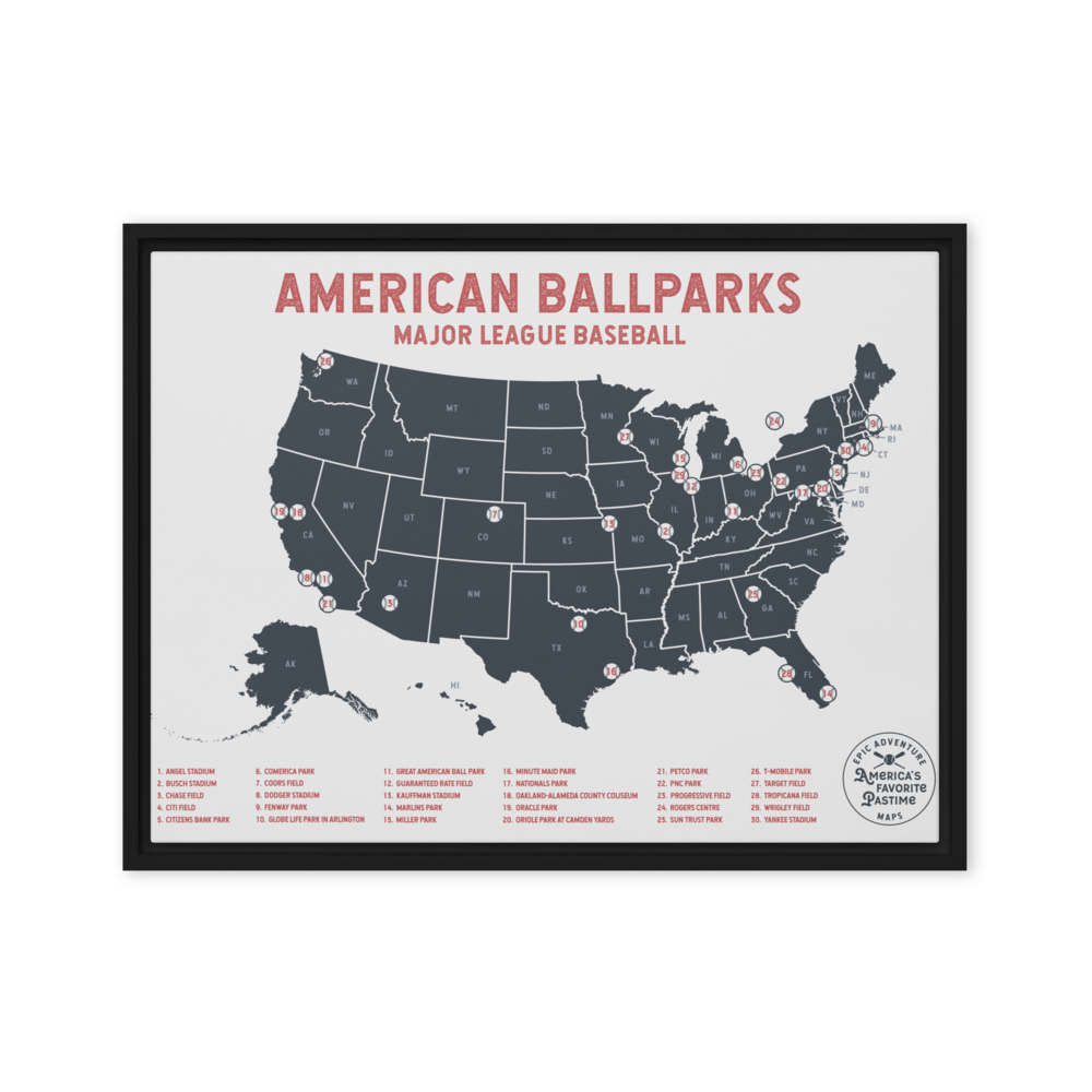 American Ballparks 24" x 36" Framed Canvas