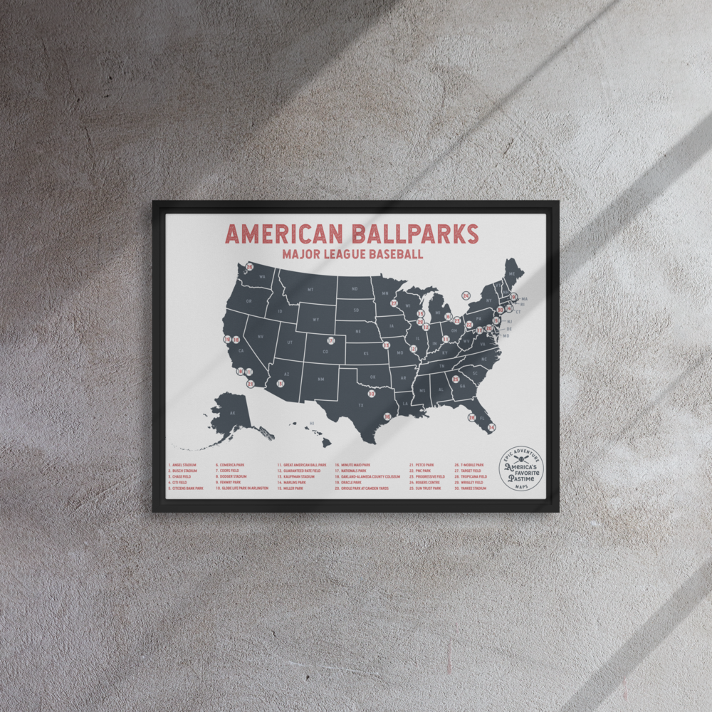 American Ballparks 24" x 36" Framed Canvas