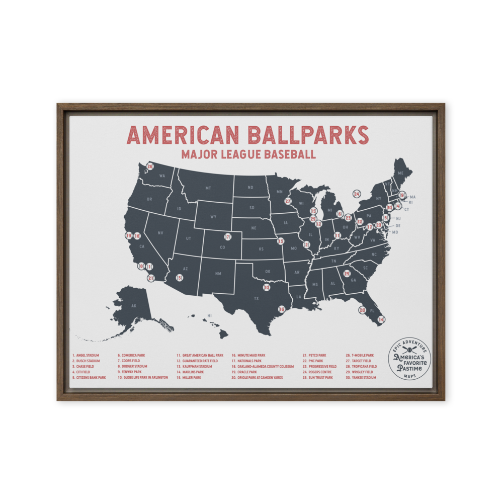 American Ballparks 24" x 36" Framed Canvas