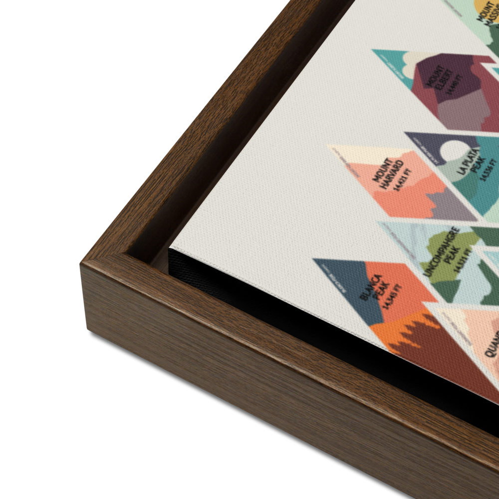 Colorado 14ers Framed Canvas | PushPin