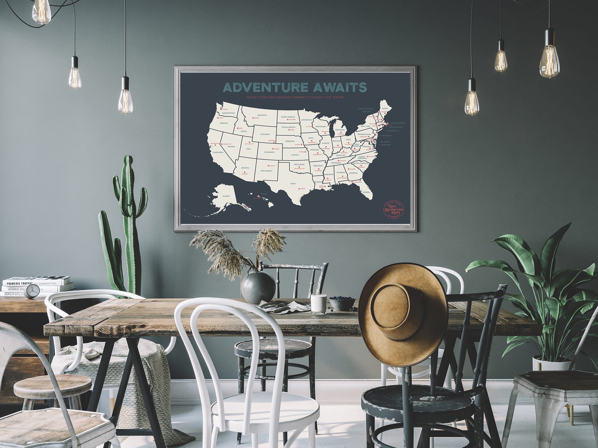 USA Pushpin Travel Map