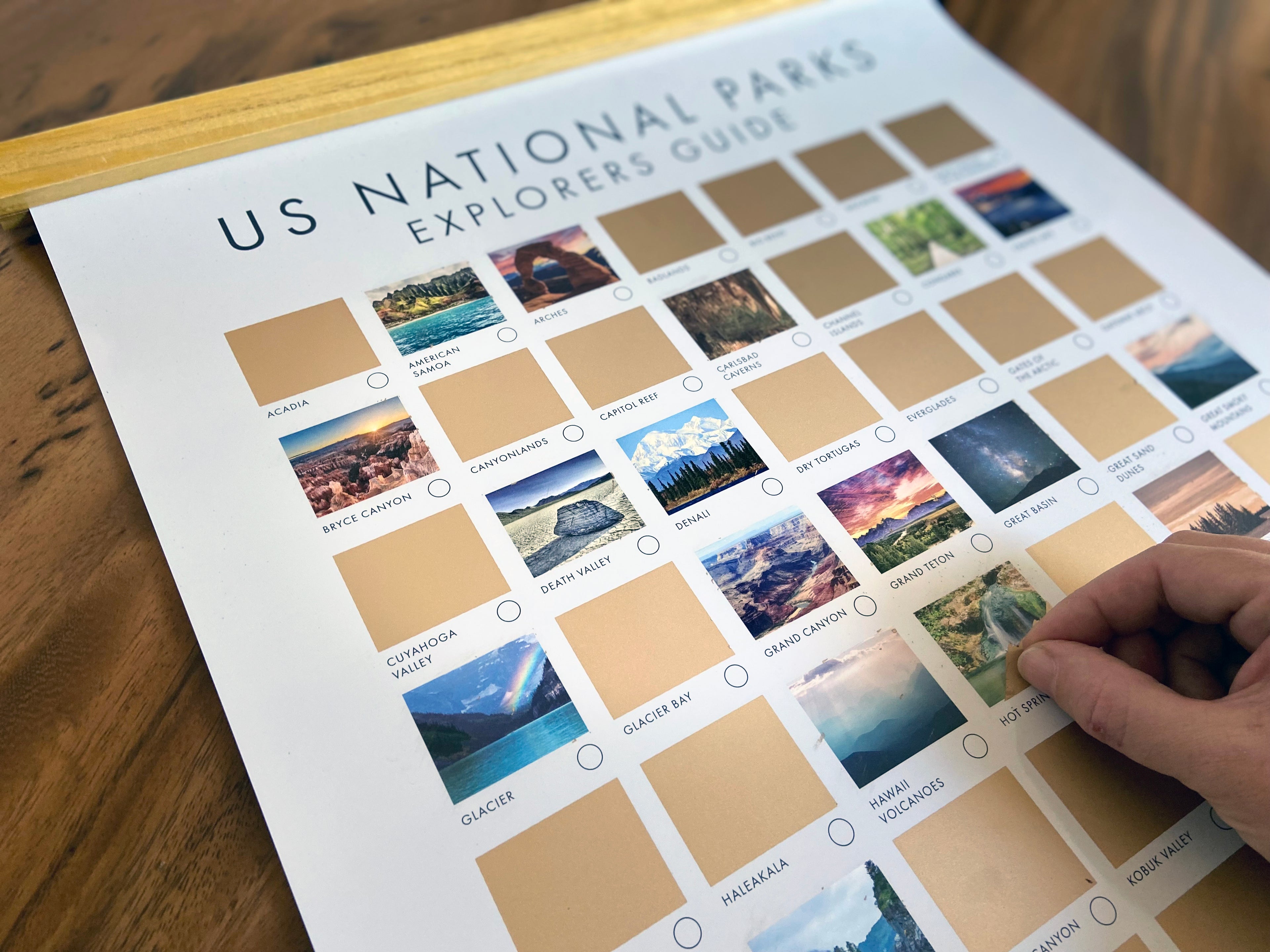 National Park Scratch Off Poster