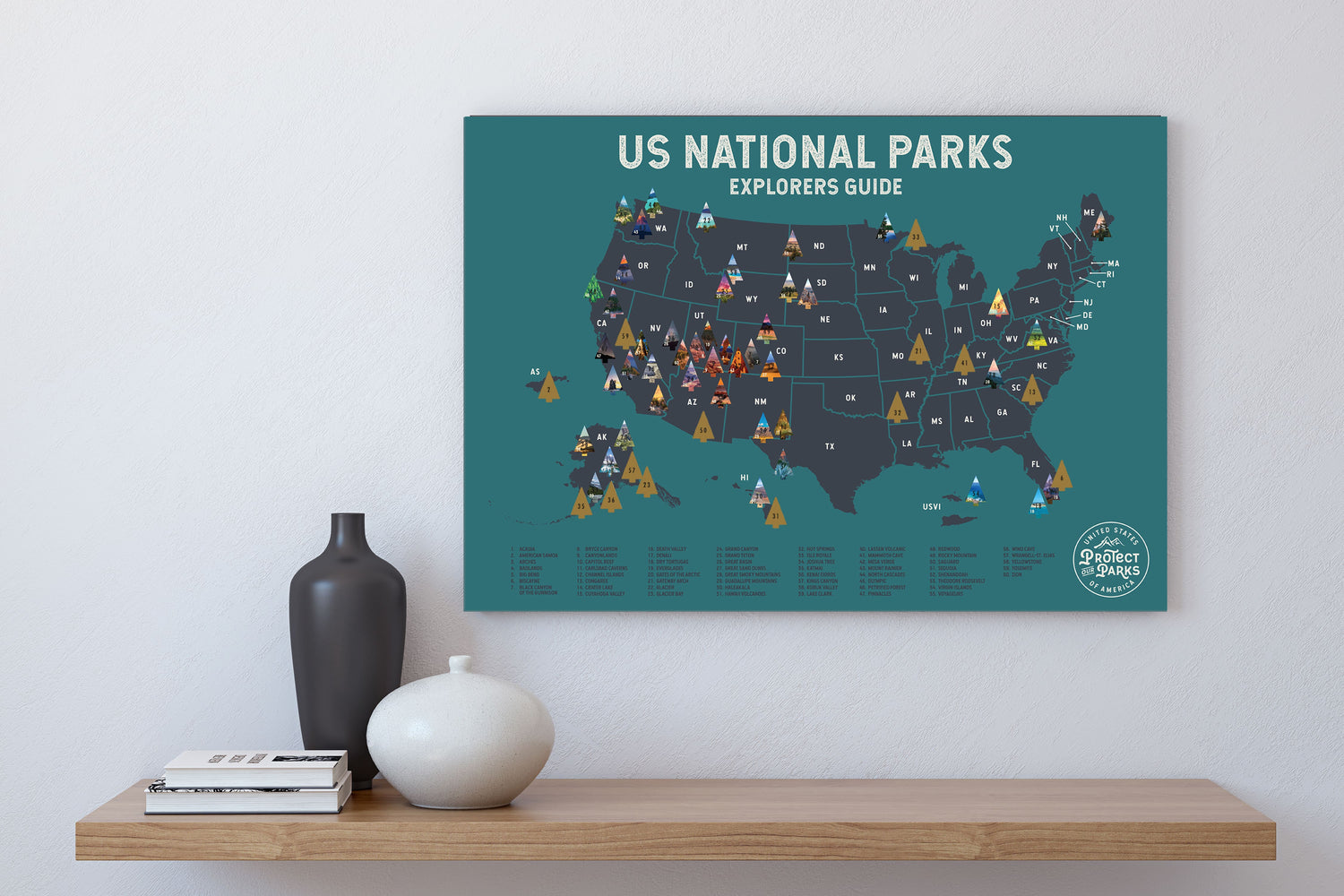 National Park Scratch Off Map