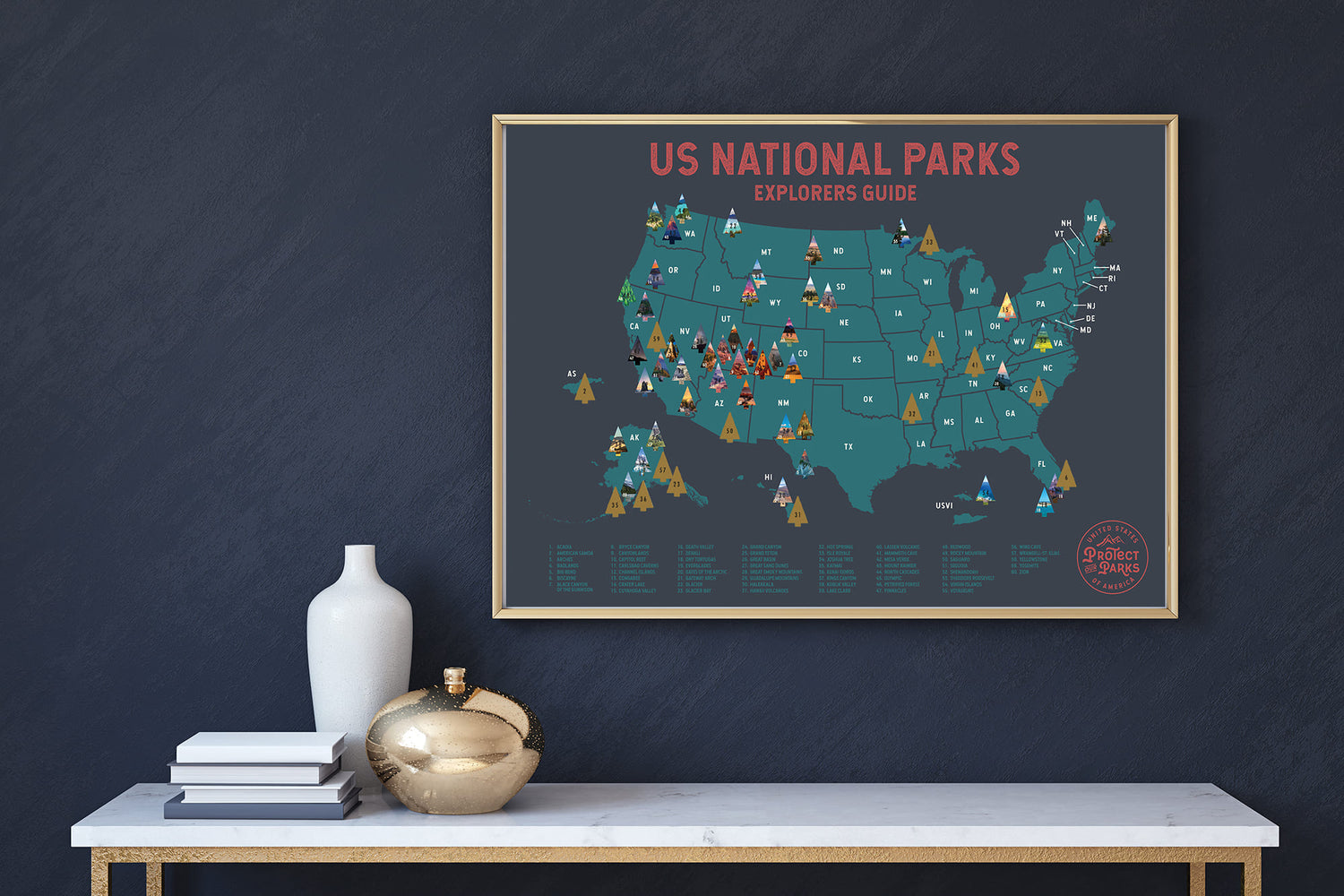 National Park Scratch Off Map