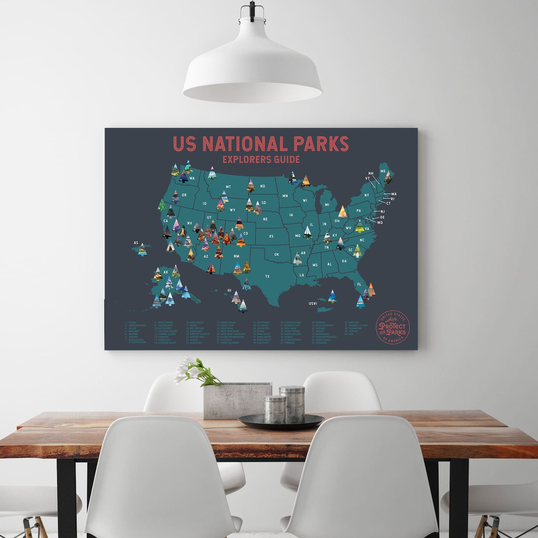 National Park Scratch Off Map