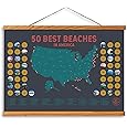 50 Best Beaches Bucket List Scratch Off Poster