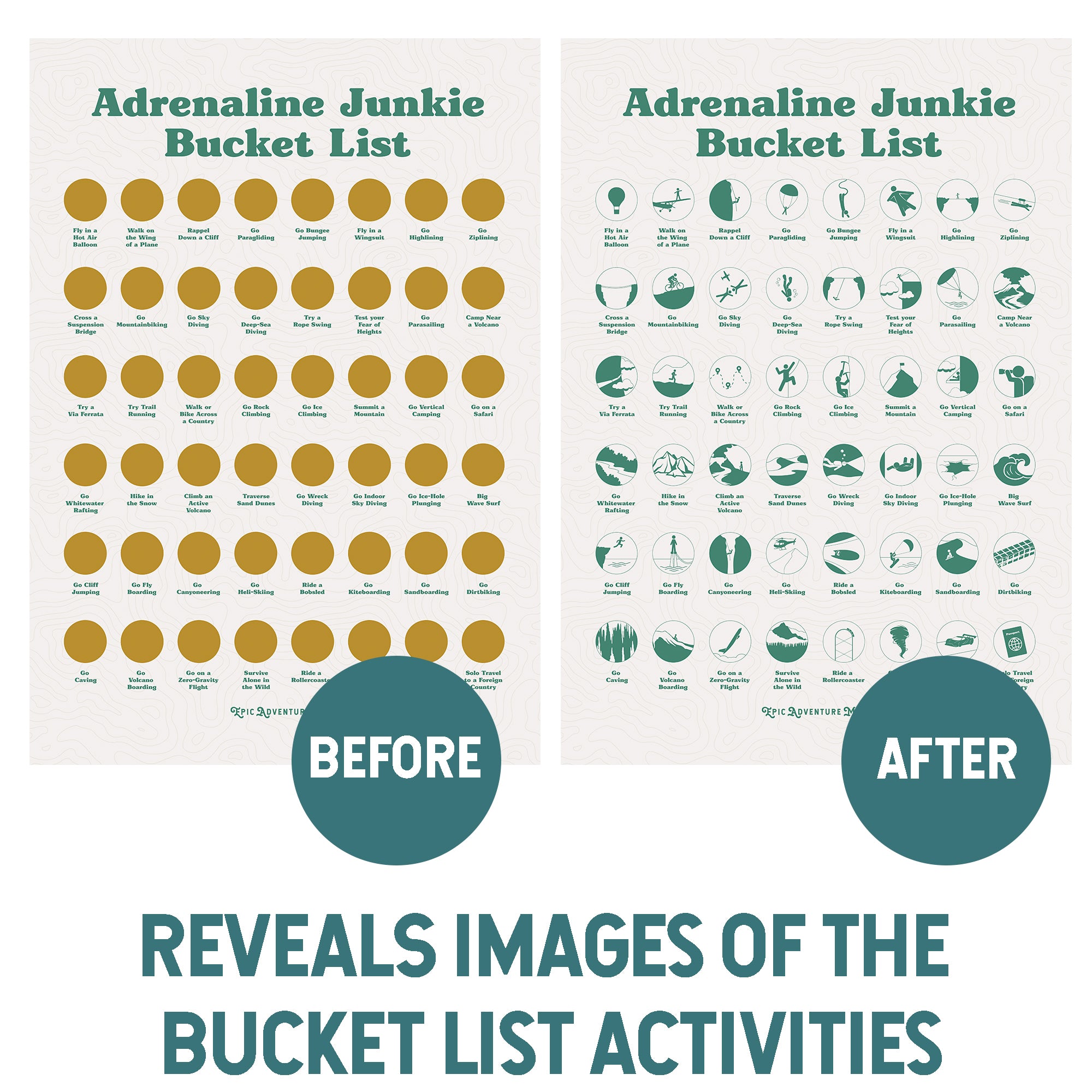 Adrenaline Junkie Bucket List Beige