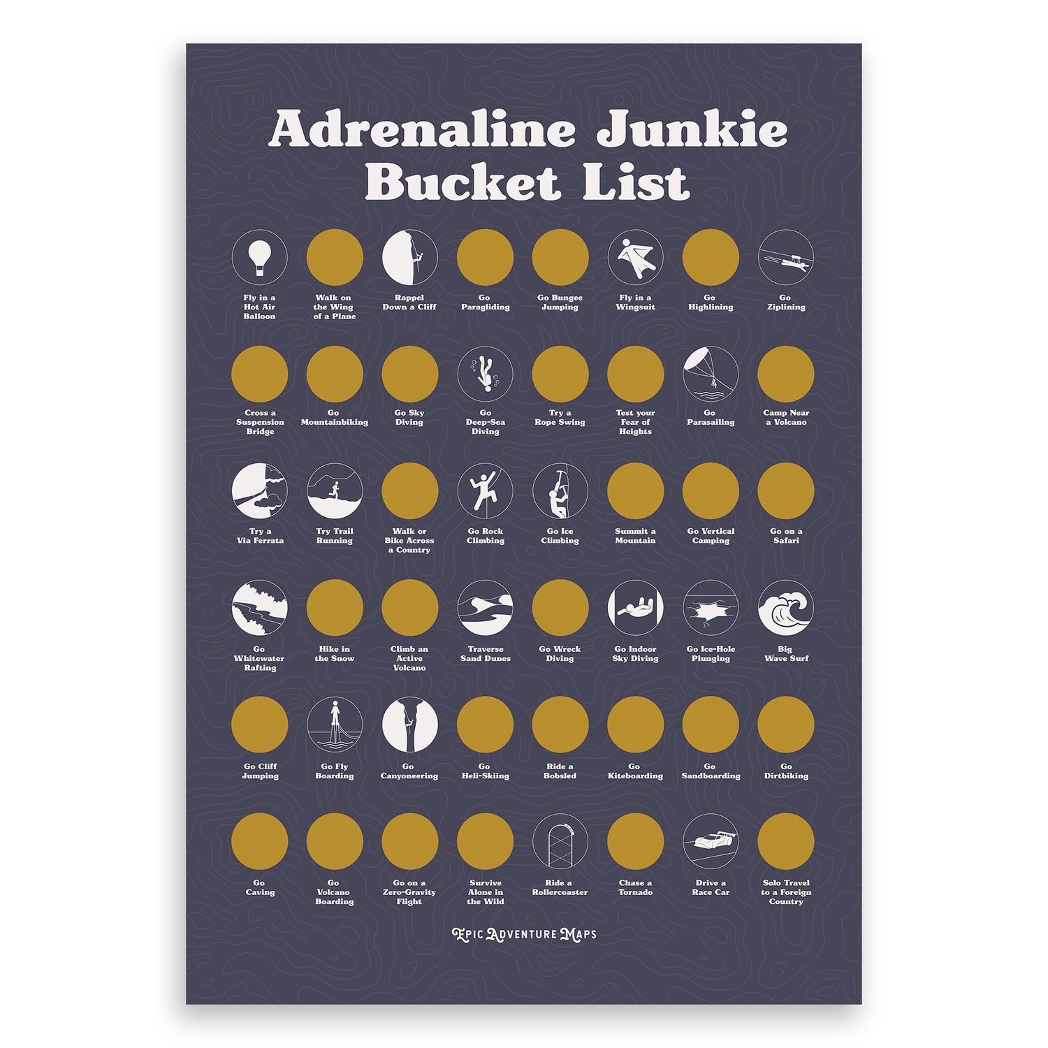 Adrenaline Junkie Bucket List Navy