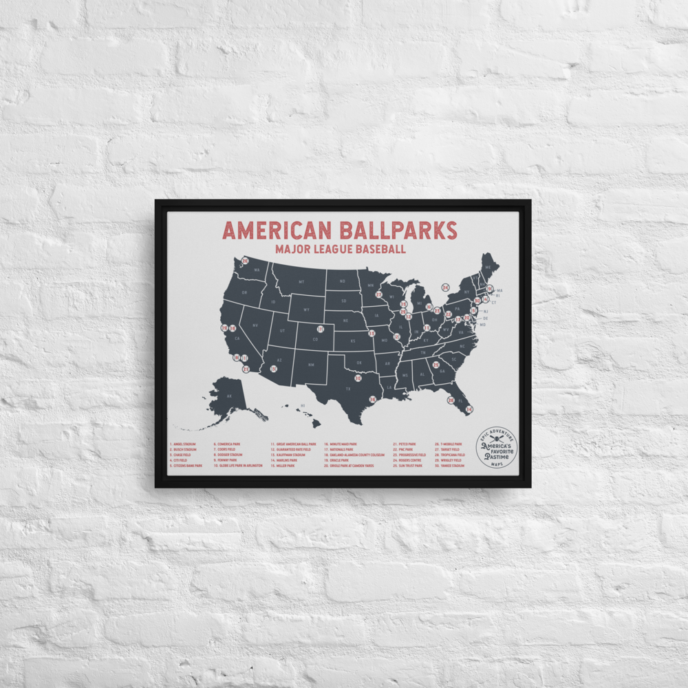American Ballparks 24&quot; x 36&quot; Framed Canvas