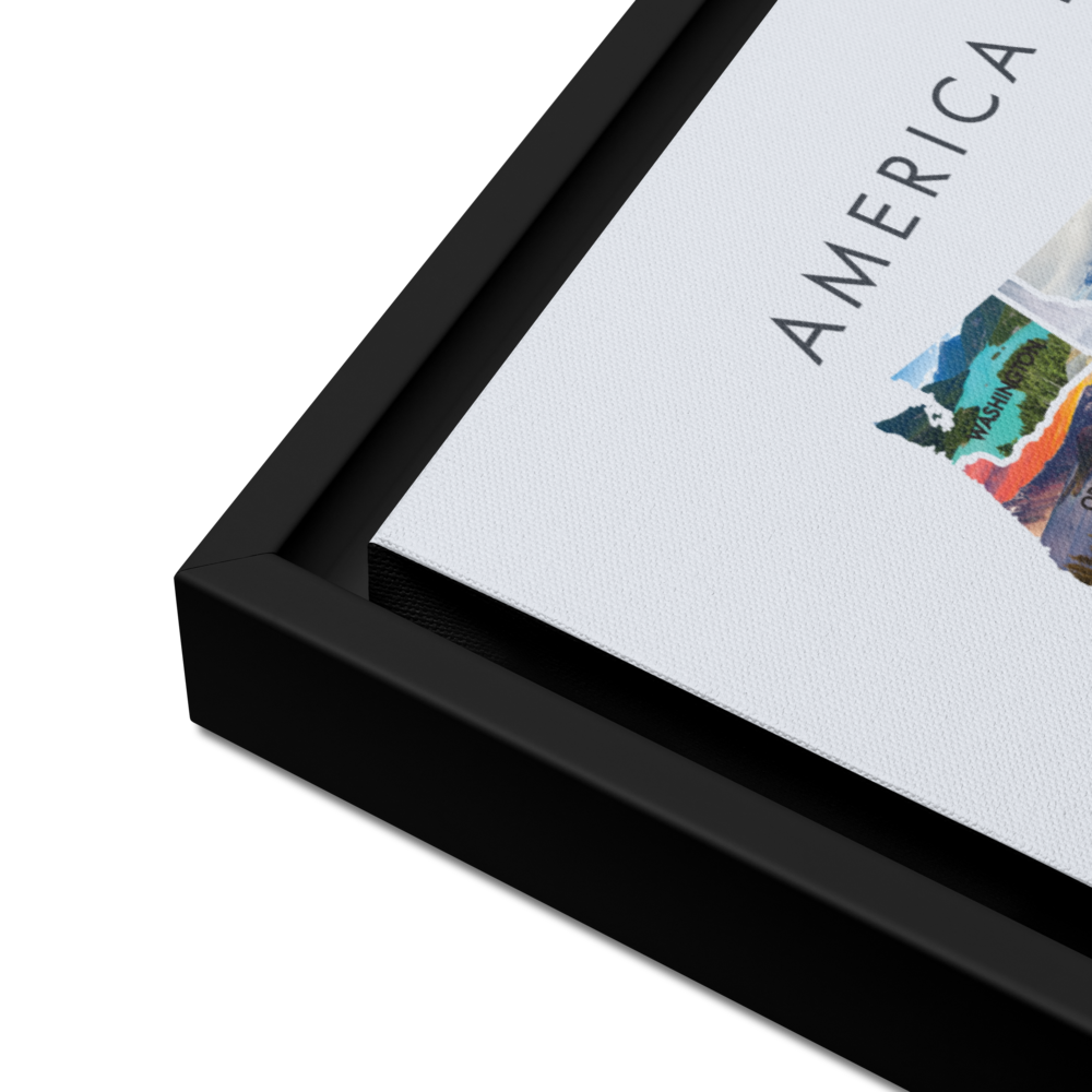 America The Beautiful Framed Canvas Print | Pushpin