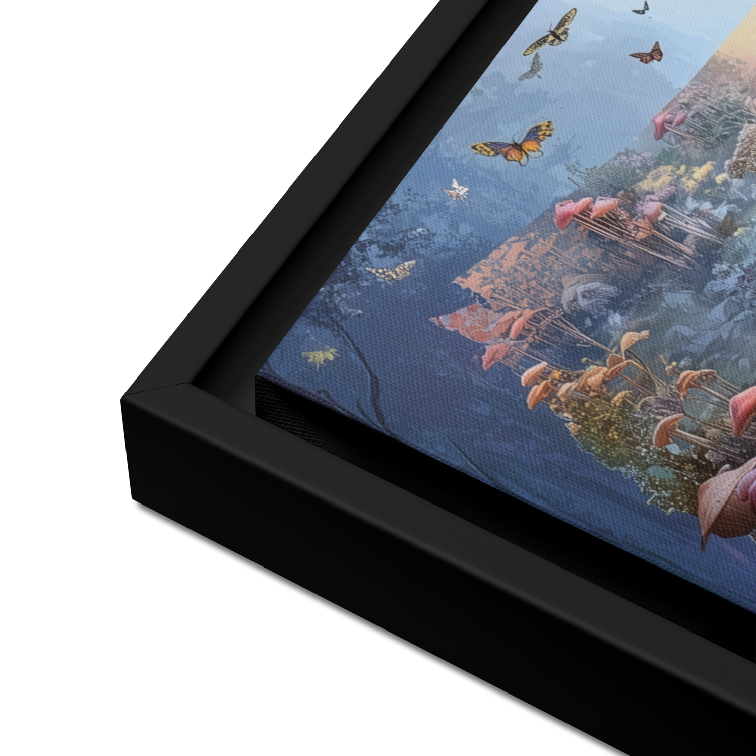 Whimsical United States Map Framed Canvas