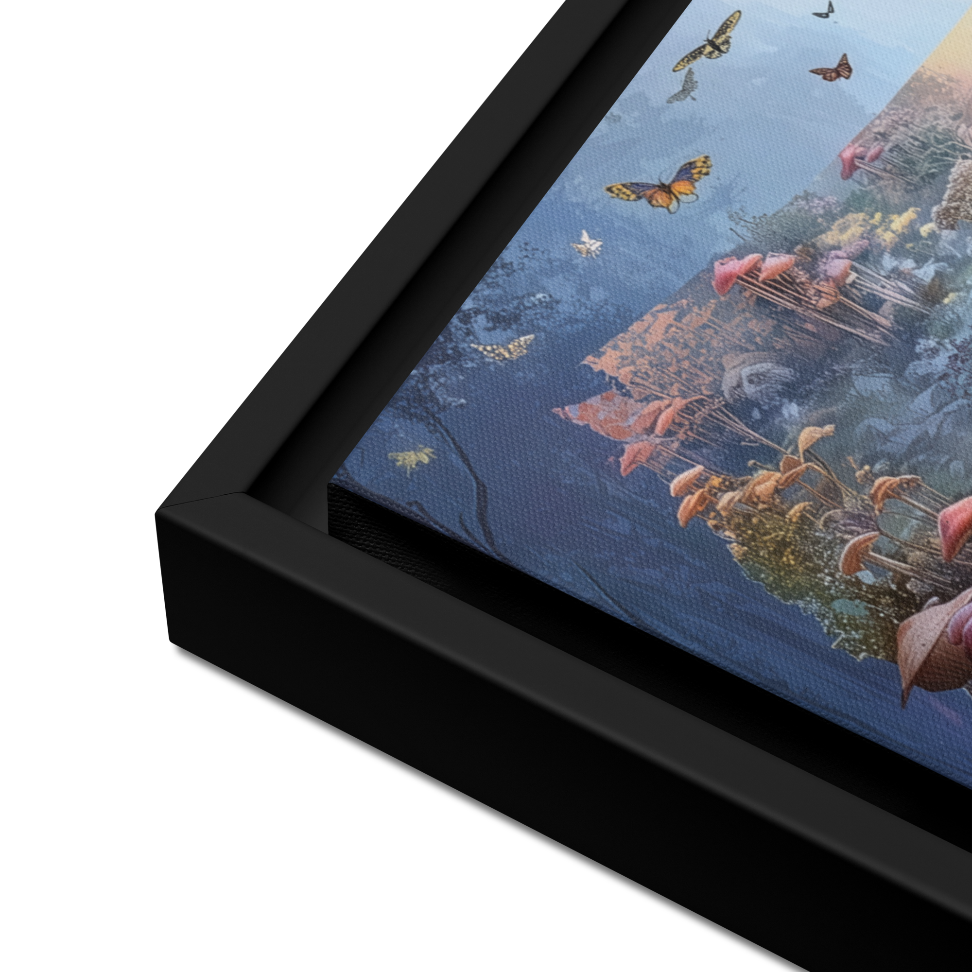 Whimsical United States Map Framed Canvas