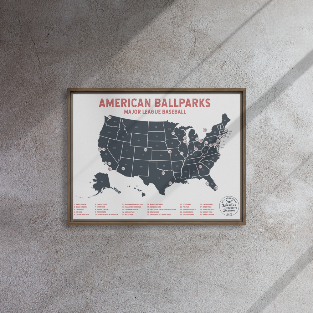 American Ballparks 24&quot; x 36&quot; Framed Canvas