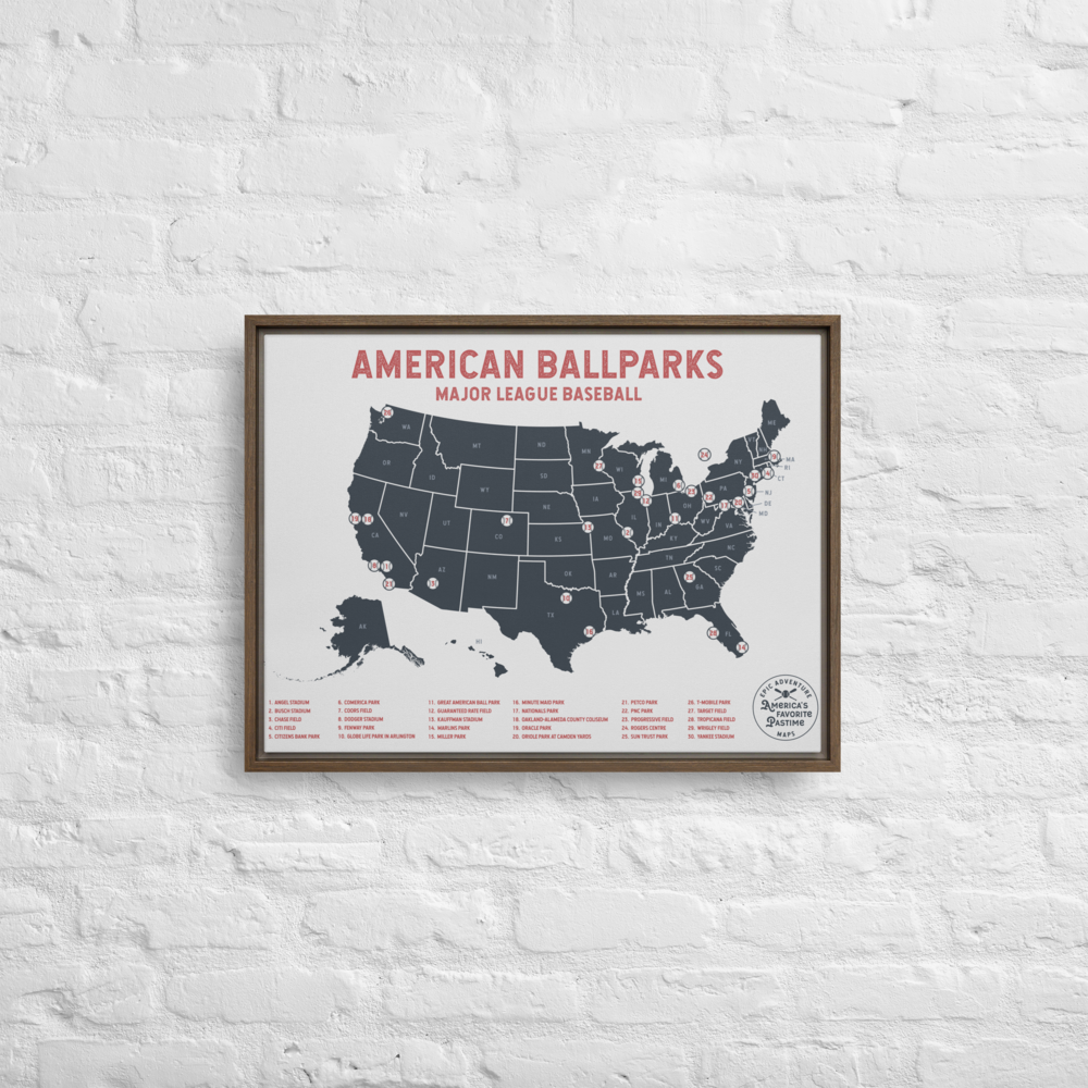 American Ballparks 24&quot; x 36&quot; Framed Canvas