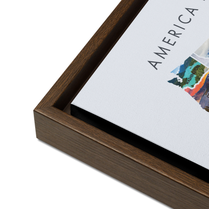 America The Beautiful Framed Canvas Print | Pushpin