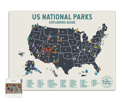 National Park Pushpin Map