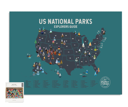 National Park Pushpin Map