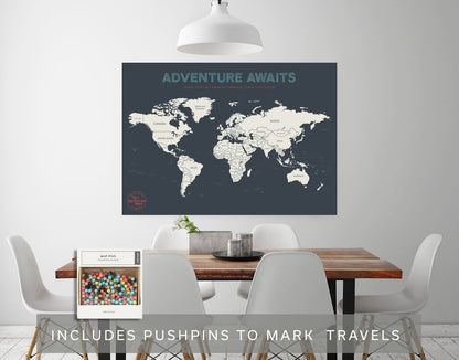 World Travel Pushpin Map