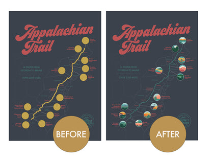 Appalachian Trail Scratch Off Map