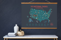 National Park Pushpin Map