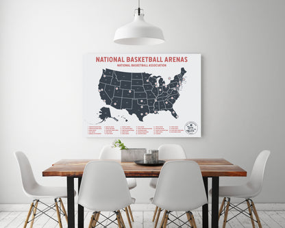Basketball Pushpin Travel Map