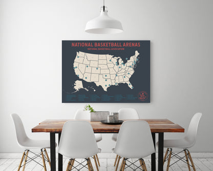 Basketball Pushpin Travel Map