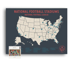 Football Pushpin Travel Map