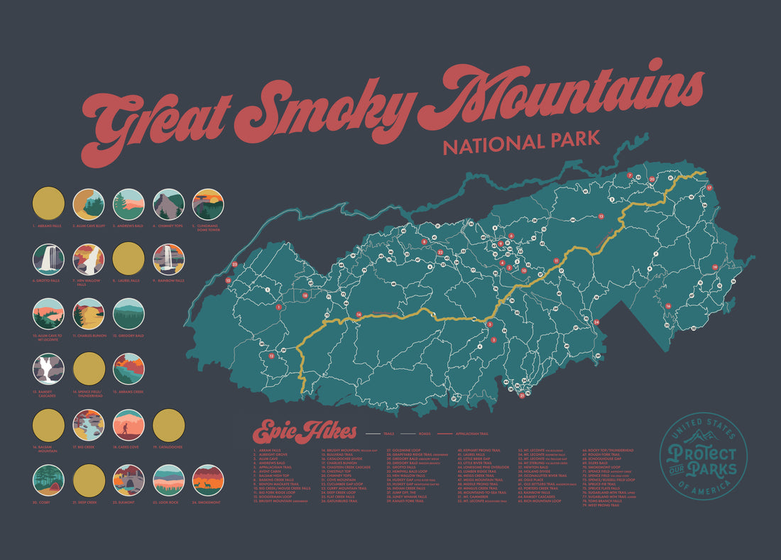 Great Smoky Mountain National Park Map