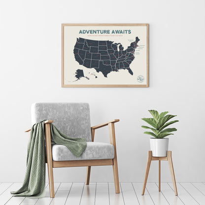 USA Pushpin Travel Map