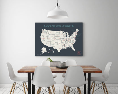 USA Pushpin Travel Map