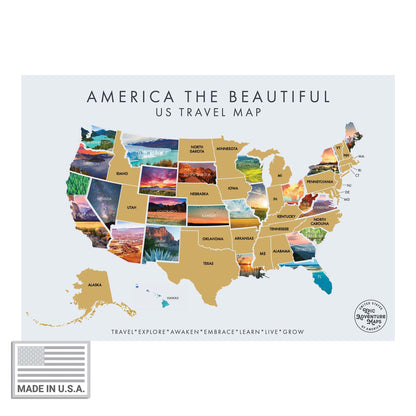 America the Beautiful Scratch Off Map