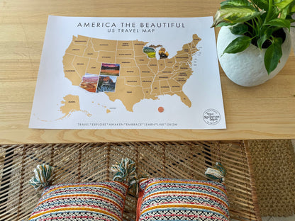 America the Beautiful Scratch Off Map