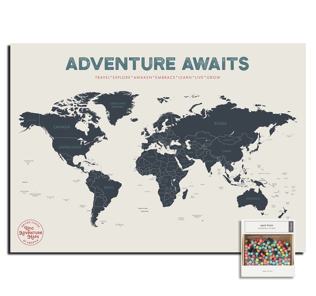 World Travel Pushpin Map