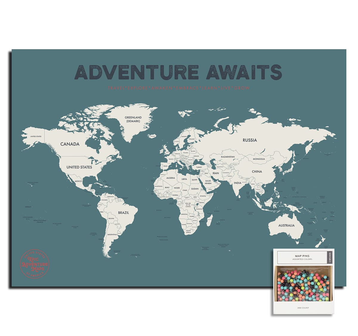 World Travel Pushpin Map