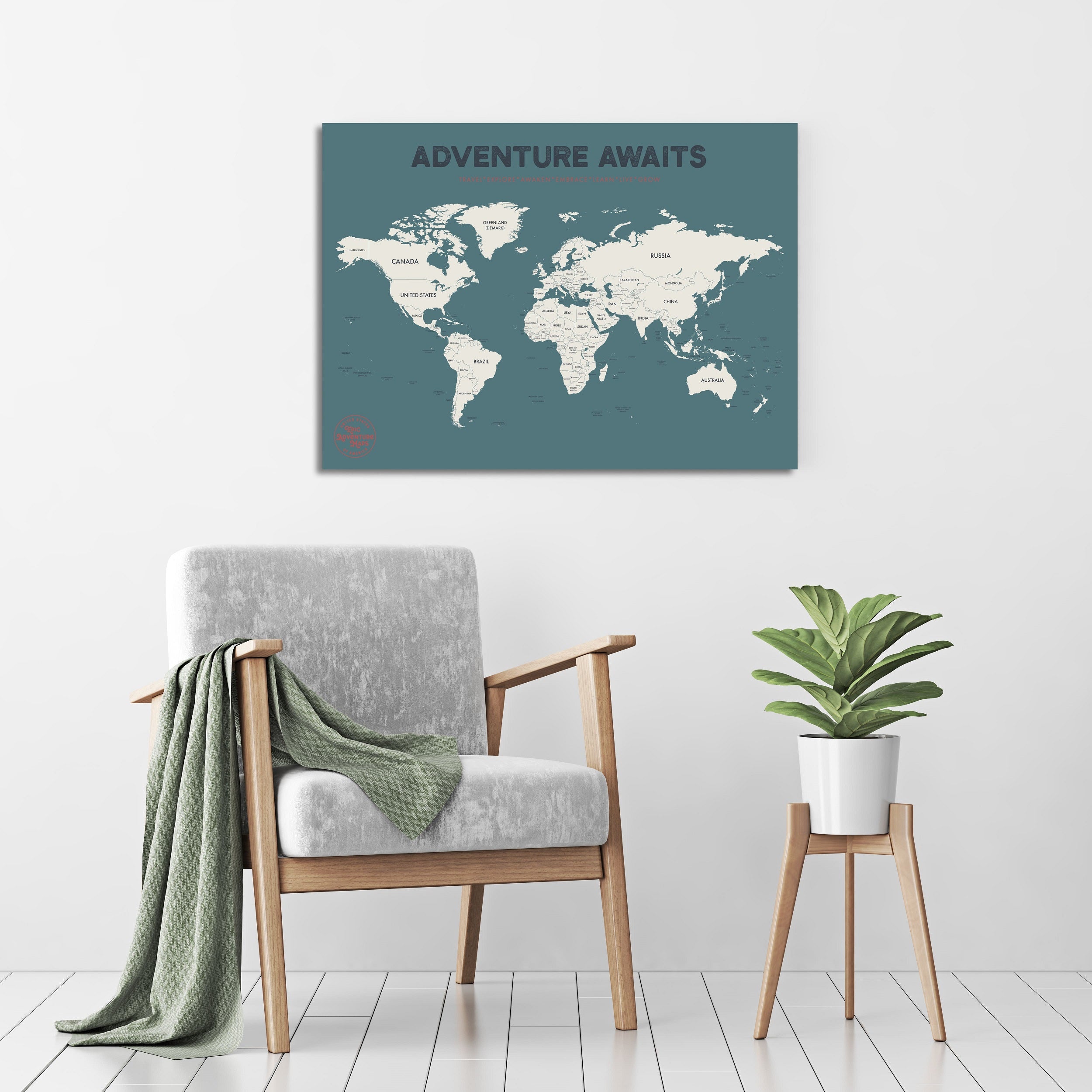 World Travel Pushpin Map