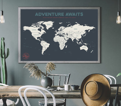 World Travel Pushpin Map