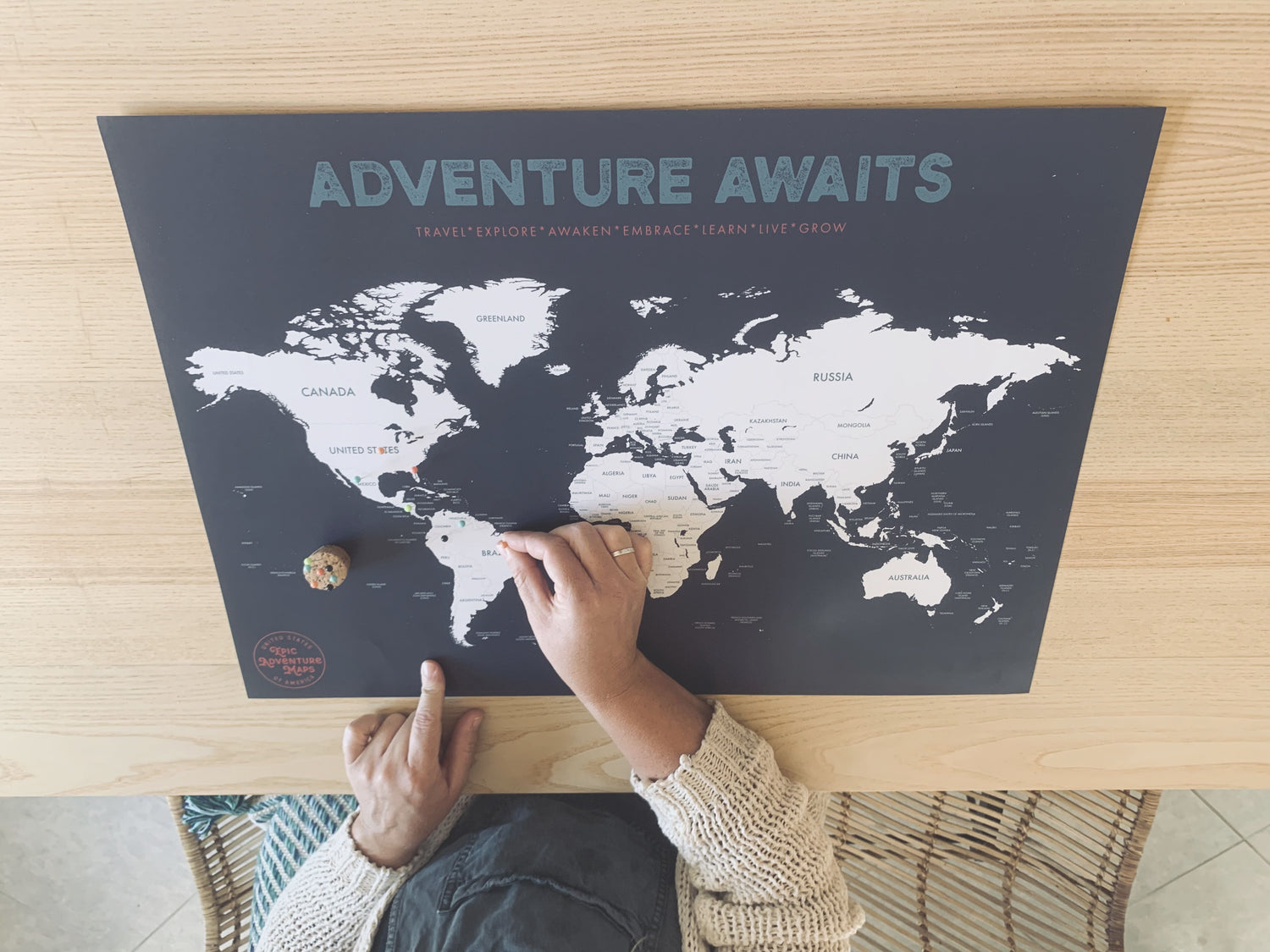 World Travel Pushpin Map