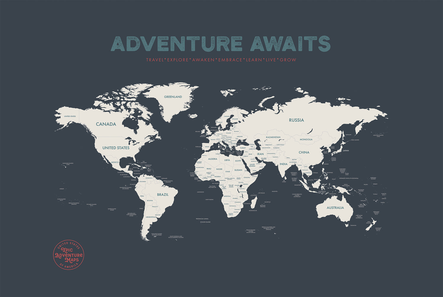 World Travel Pushpin Map