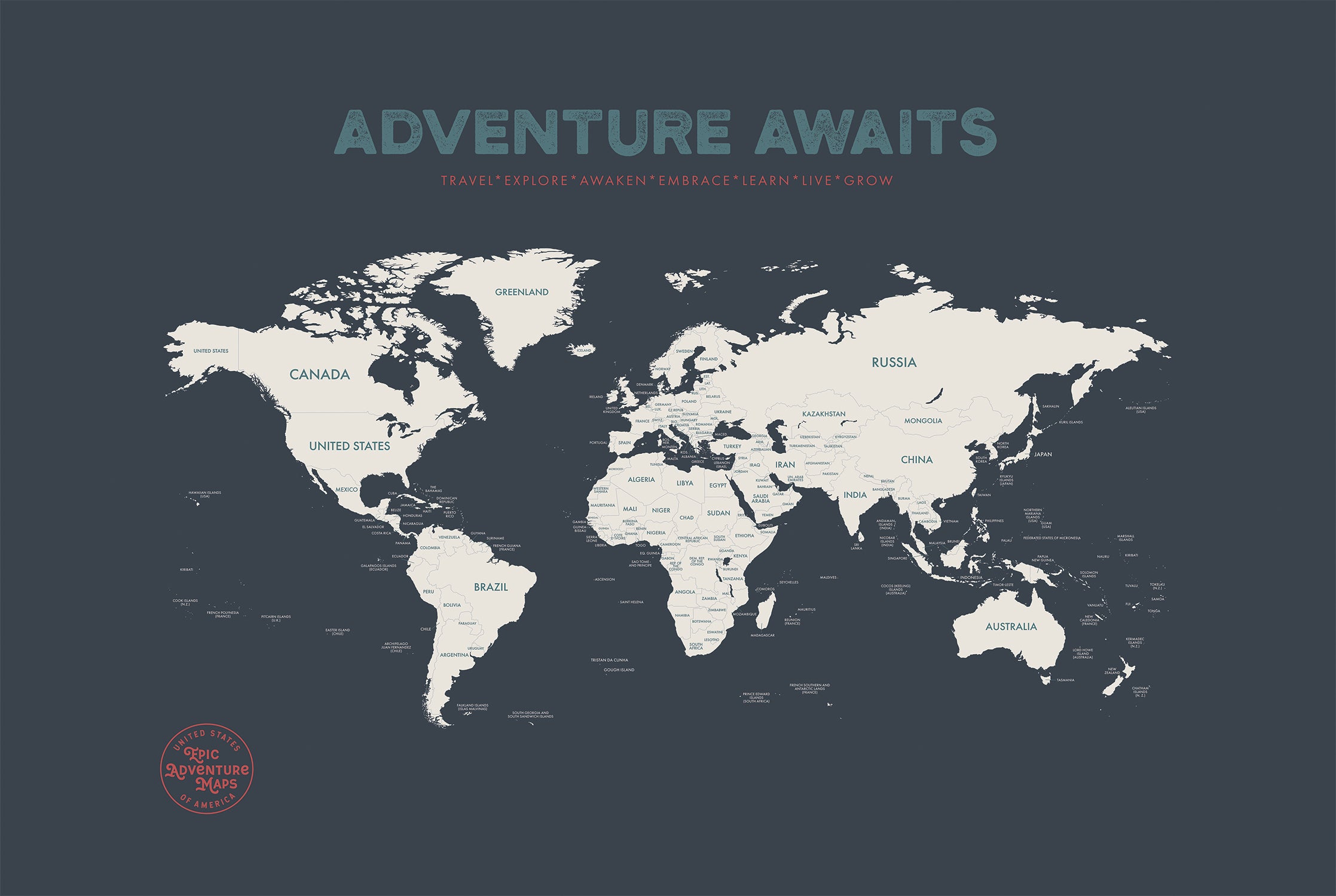 World Travel Pushpin Map