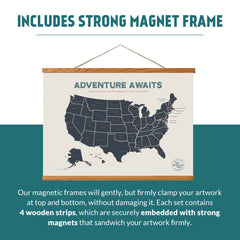 Natural Wood Magnetic Frame