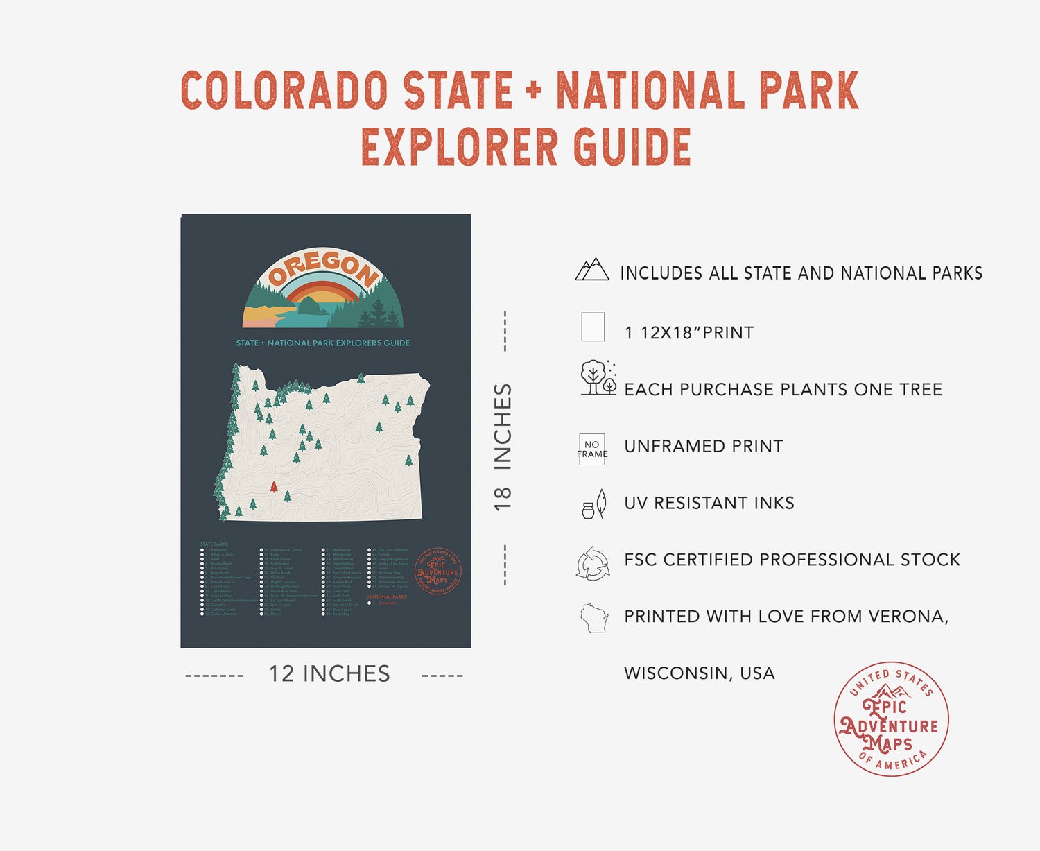 Oregon Parks  Map