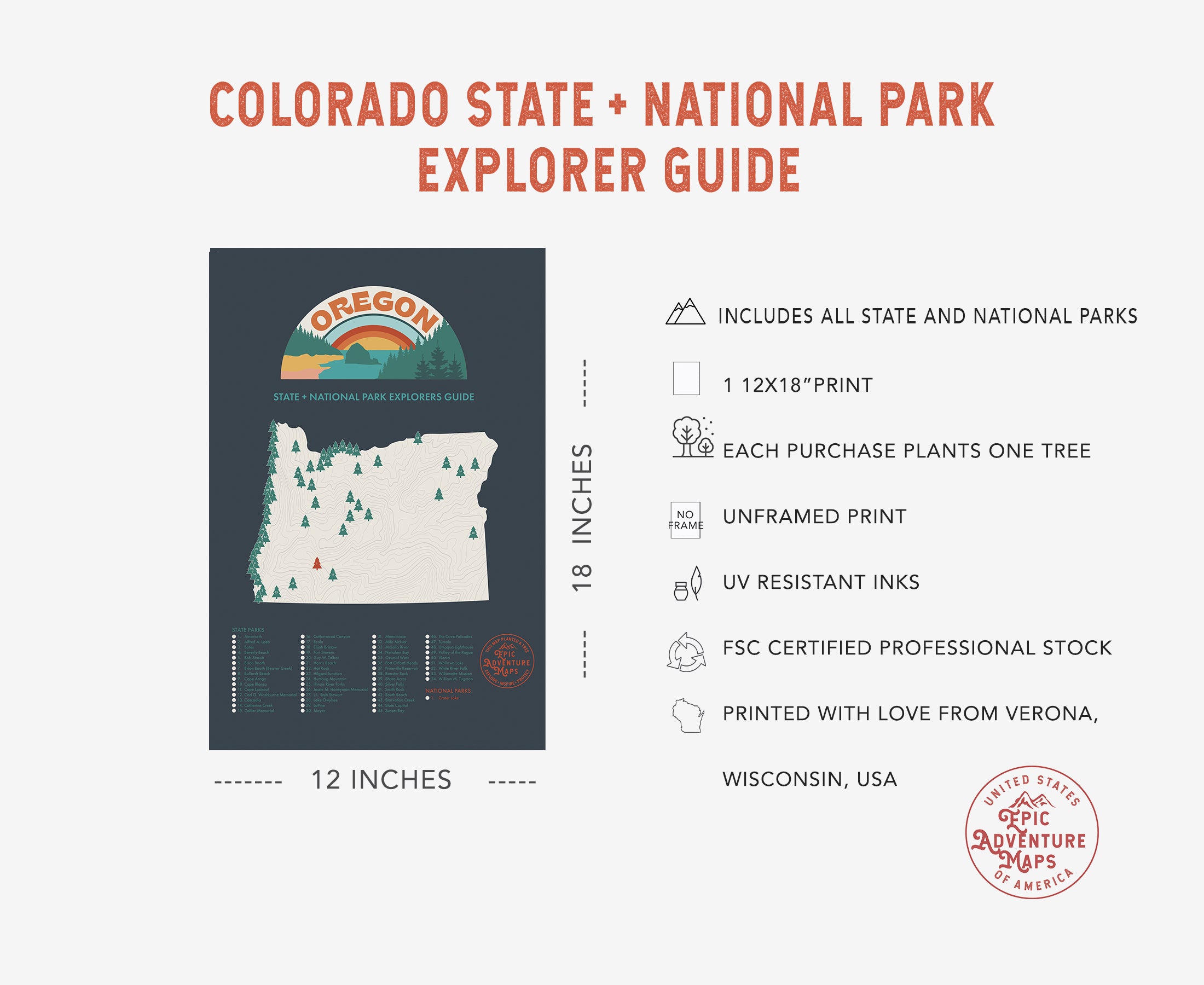 Oregon Parks  Map
