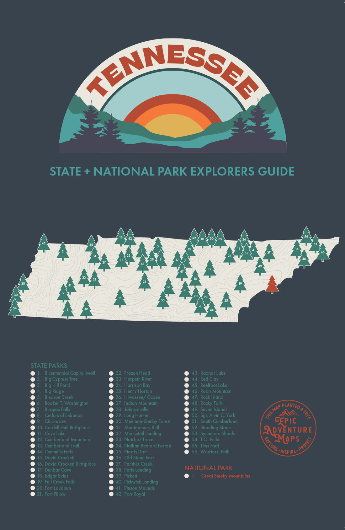 Tennessee Parks  Map