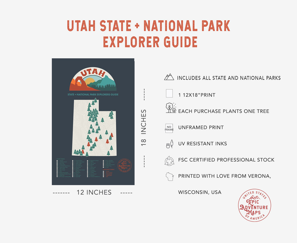 Utah Parks  Map