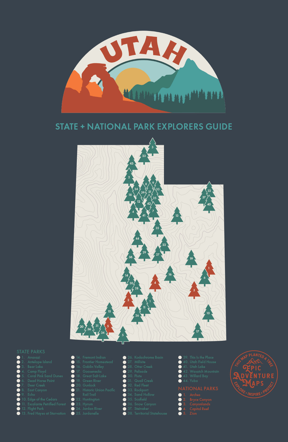 Utah Parks  Map