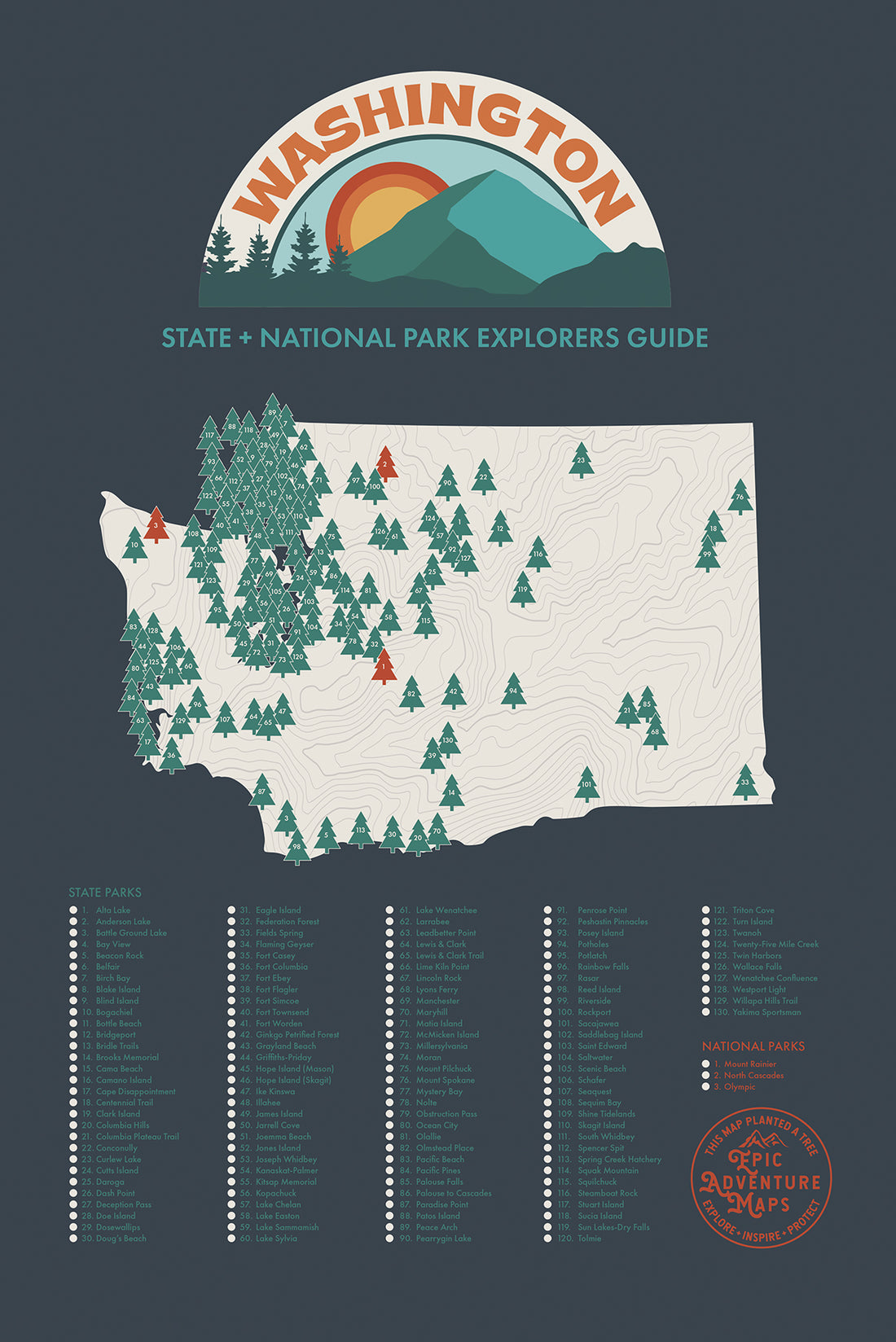 Washington Parks  Map