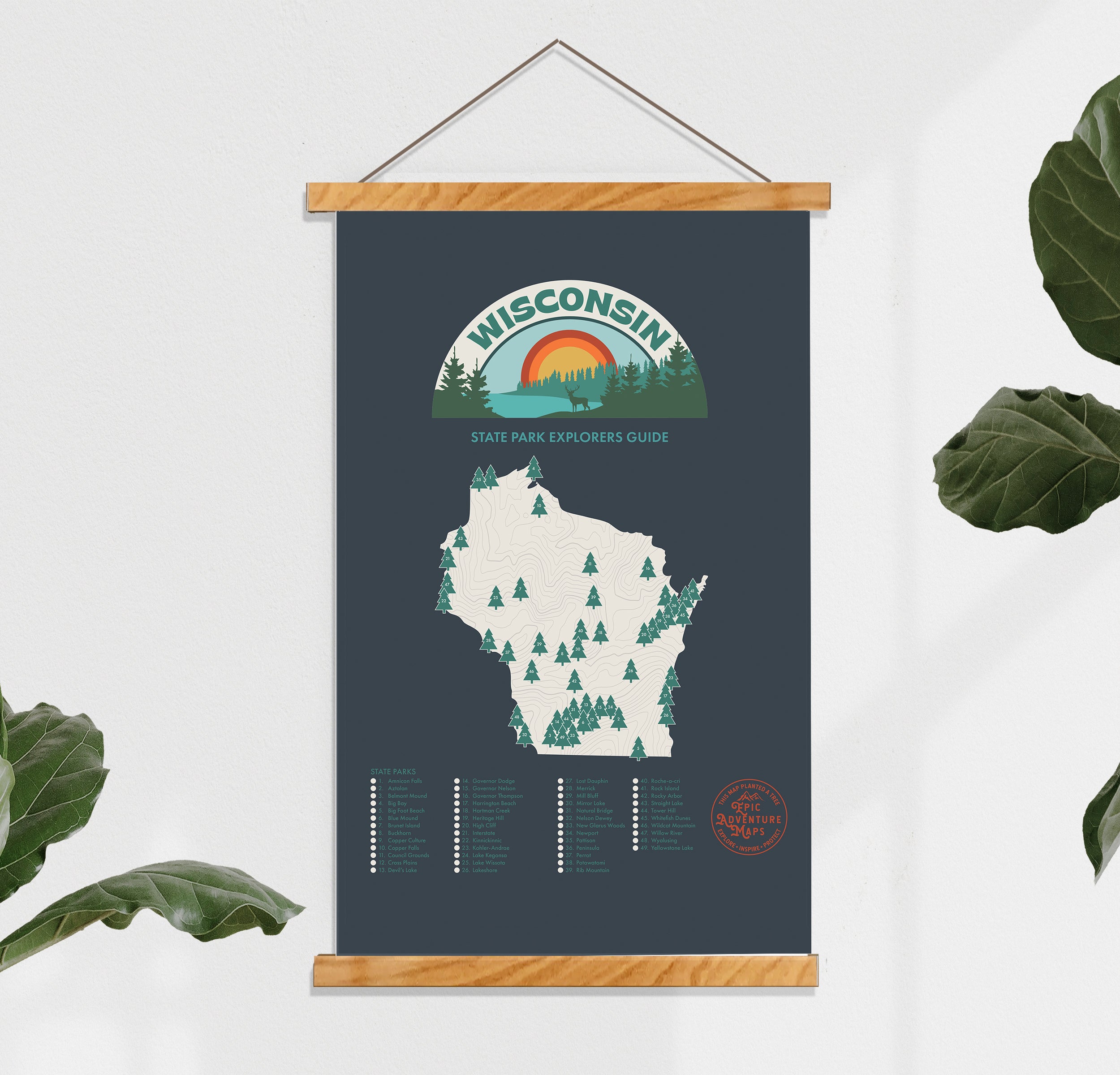 Wisconsin Parks  Map