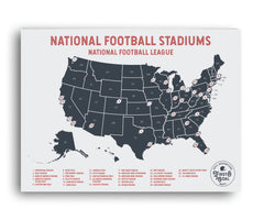 Football Pushpin Travel Map