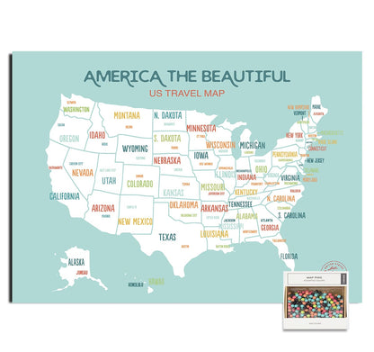 USA Pushpin Travel Map